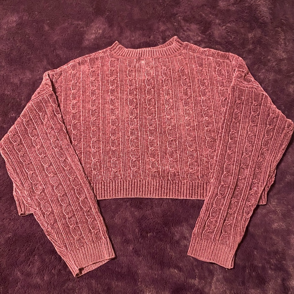 Purple Knitted Crop